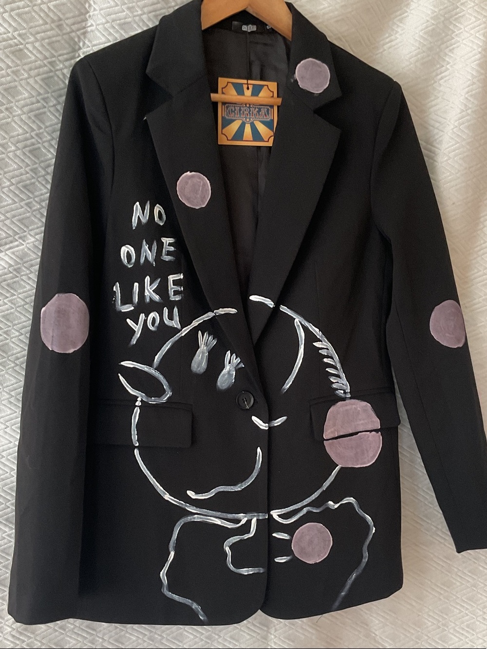 No One Like You Painted Black Kids Blazer Jacket